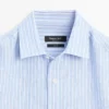 Camisas de lino a rayas de corte regular Camisas de lino a rayas de corte regular