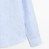 Camisas de lino a rayas de corte regular Camisas de lino a rayas de corte regular