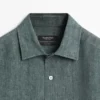 Camisas de lino con detalle de tapeta Camisas de lino con detalle de tapeta
