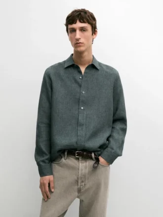 Camisas de lino con detalle de tapeta