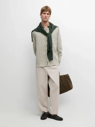Camisas de lino fluidas con bolsillo