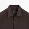 Camisas de lino ligeras de corte regular Camisas de lino ligeras de corte regular