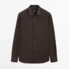 Camisas de lino ligeras de corte regular Camisas de lino ligeras de corte regular