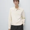 Camisas de manga larga con detalle acanalado Camisas de manga larga con detalle acanalado