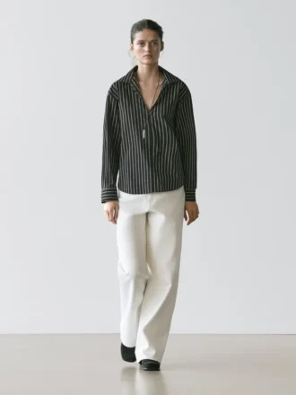 Camisas de mezcla de algodón a rayas