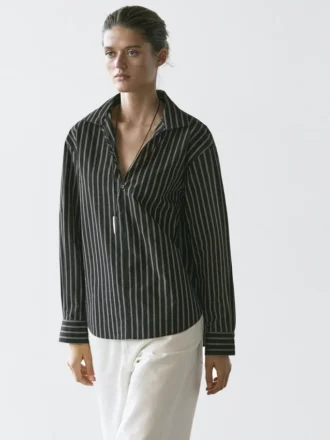 Camisas de mezcla de algodón a rayas