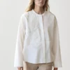 Camisas de mezcla de algodón con detalle bordado Camisas de mezcla de algodón con detalle bordado