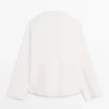 Camisas de mezcla de algodón con detalle bordado Camisas de mezcla de algodón con detalle bordado