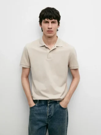 Camisas de piqué de algodón con microtextura