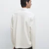 Camisas de piqué de manga larga con detalle de tapeta Camisas de piqué de manga larga con detalle de tapeta