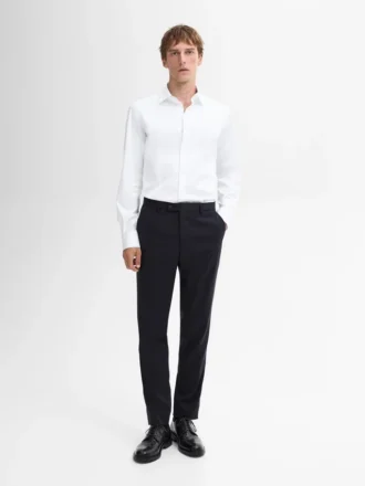 Camisas de popelín 100 % algodón de corte ajustado