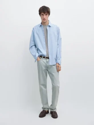 Camisas de popelín a rayas 100 % algodón