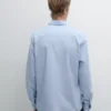 Camisas de popelín a rayas de corte regular Camisas de popelín a rayas de corte regular