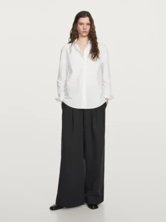 Camisas de popelín con botones ocultos