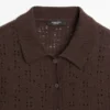 Camisas de punto de mezcla de lana de manga corta