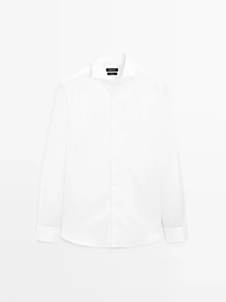 Camisas de sarga 100 % algodón de corte ajustado