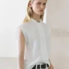 Camisas fluidas 100 % lino con detalles de botones Camisas fluidas 100 % lino con detalles de botones
