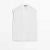Camisas fluidas 100 % lino con detalles de botones Camisas fluidas 100 % lino con detalles de botones