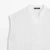 Camisas fluidas 100 % lino con detalles de botones Camisas fluidas 100 % lino con detalles de botones