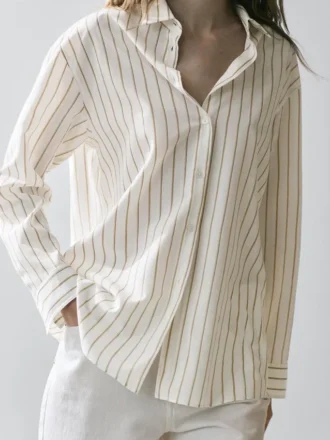 Camisas fluidas a rayas tricolores