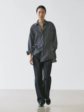 Camisas holgadas a rayas con detalle de bolsillo