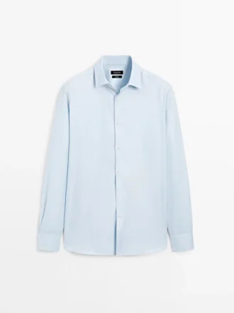Camisas Oxford de corte ajustado 100 % algodón