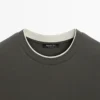Camiseta 100 % algodón con cuello en contraste Camiseta 100 % algodón con cuello en contraste