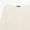 Camiseta con cuello barco y detalle de encaje Camiseta con cuello barco y detalle de encaje