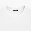 Camiseta de algodón con mangas raglán cortas Camiseta de algodón con mangas raglán cortas