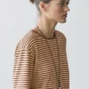 Camiseta de algodón de manga larga a rayas