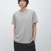 Camiseta de algodón jaspeado de manga corta Camiseta de algodón jaspeado de manga corta