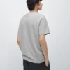 Camiseta de algodón jaspeado de manga corta Camiseta de algodón jaspeado de manga corta