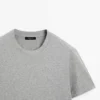 Camiseta de algodón jaspeado de manga corta Camiseta de algodón jaspeado de manga corta