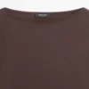 Camiseta de cuello barco 100 % algodón Camiseta de cuello barco 100 % algodón