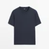 Camiseta de cuello redondo de interlock 100 % algodón Camiseta de cuello redondo de interlock 100 % algodón