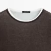 Camiseta de manga corta con acabado doble Camiseta de manga corta con acabado doble
