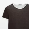 Camiseta de manga corta con acabado doble Camiseta de manga corta con acabado doble