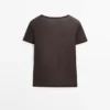 Camiseta de manga corta con acabado doble Camiseta de manga corta con acabado doble