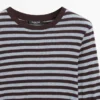 Camiseta de manga larga a rayas de mezcla de algodón Camiseta de manga larga a rayas de mezcla de algodón