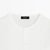 Camiseta de manga larga con cuello Henley Camiseta de manga larga con cuello Henley