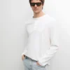 Camiseta de manga larga con cuello Henley Camiseta de manga larga con cuello Henley