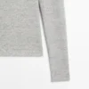 Camiseta de manga larga con detalle moteado Camiseta de manga larga con detalle moteado