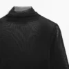 Camiseta de manga larga semitransparente