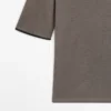 Camiseta de mezcla de lana con detalle en contraste Camiseta de mezcla de lana con detalle en contraste