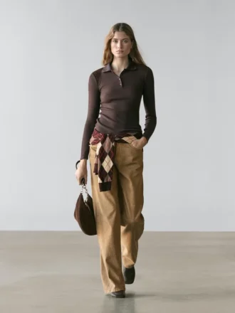 Camiseta de polo con hombreras