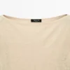 Camiseta ligera de mezcla de lana y lino Camiseta ligera de mezcla de lana y lino