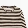Camiseta oversize de manga larga a rayas Camiseta oversize de manga larga a rayas