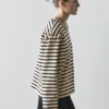 Camiseta oversize de mezcla de algodón a rayas Camiseta oversize de mezcla de algodón a rayas