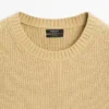 Chaleco de punto de algodón con cuello redondo Chaleco de punto de algodón con cuello redondo
