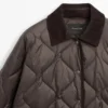 Chaqueta acolchada repelente al agua con detalles de pana Chaqueta acolchada repelente al agua con detalles de pana